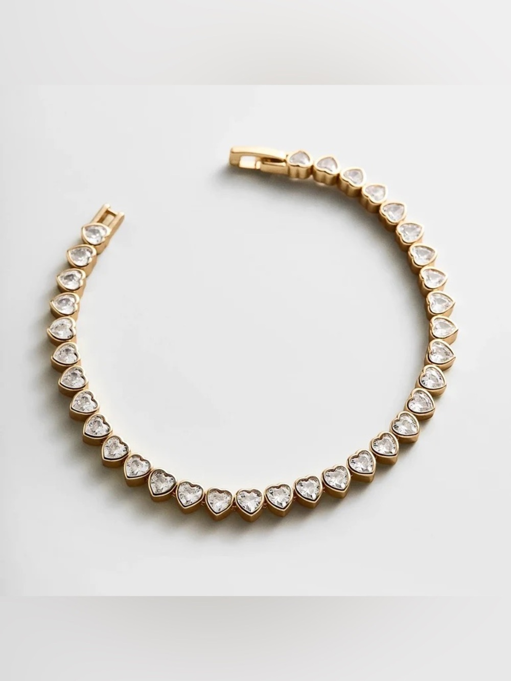 BaubleBar Kali Gold Heart Tennis Bracelet